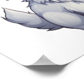 Cartoon wolf illustratie poster (Hoek)