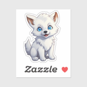 Cartoon wolf illustratie sticker