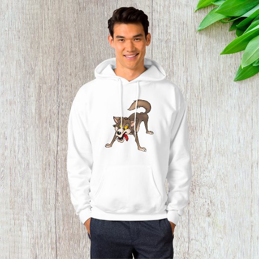 Cartoon Wolf met Goofy Expression Hoodie
