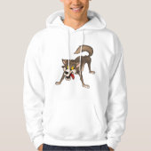 Cartoon Wolf met Goofy Expression Hoodie (Voorkant)