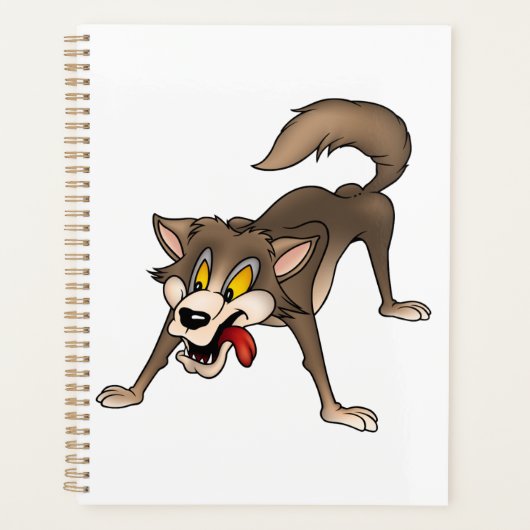 Cartoon Wolf met Goofy Expression Planner (Voorkant)
