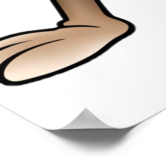 Cartoon Wolf met Goofy Expression Poster (Hoek)