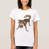 Cartoon Wolf met Goofy Expression T-shirt (Voorkant)