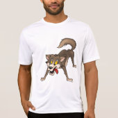 Cartoon Wolf met Goofy Expression T-shirt (Voorkant)