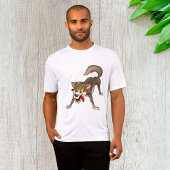 Cartoon Wolf met Goofy Expression T-shirt
