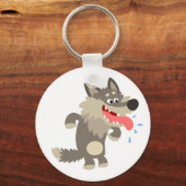Cartoon Wolf Sleutelhanger (Voorkant)