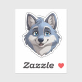 Cartoon wolf sticker (Vel)