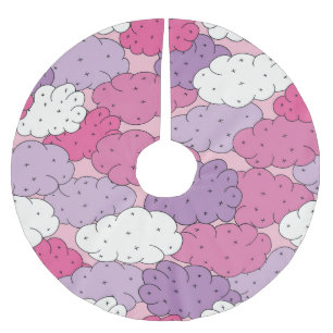 Cartoon wolken, leuke herhalen. kerstboom rok
