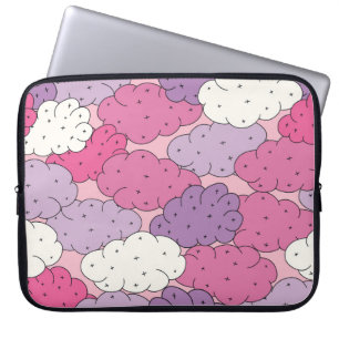 Cartoon wolken, leuke  herhalen. laptop sleeve