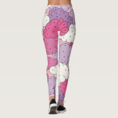 Cartoon wolken, leuke  herhalen. leggings (Achterkant)