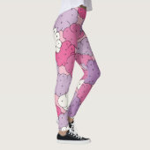 Cartoon wolken, leuke  herhalen. leggings (Rechts)