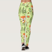 Cartoon Woodland Animals Pattern Leggings (Achterkant)