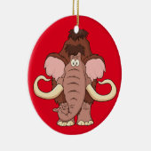 Cartoon Wooly Mammoth Keramisch Ornament (Rechts)