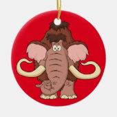 Cartoon Wooly Mammoth Keramisch Ornament (Voorkant)