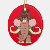 Cartoon Wooly Mammoth Keramisch Ornament (Links)