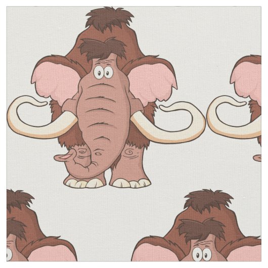 Cartoon Wooly Mammoth Stof (Close Up)
