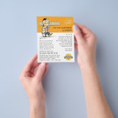 Cartoon Workman, Carpentry, Carpenter Adverteren Flyer (Hand)