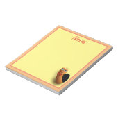 Cartoon Worm Personalized Notitieblok (Linkerzijde)