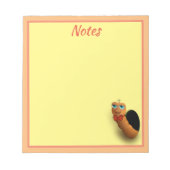 Cartoon Worm Personalized Notitieblok (Voorkant)