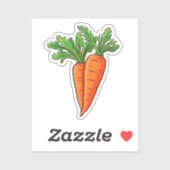 Cartoon wortel sticker (Vel)