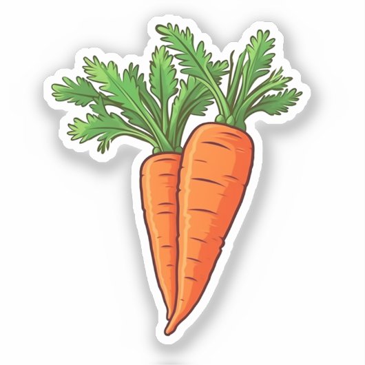 Cartoon wortel sticker (Voorkant)
