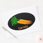 Cartoon Wortelen eten leuk sticker (Envelop)