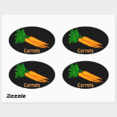 Cartoon Wortelen eten leuk sticker (Vel)