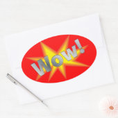 CARTOON WOW OVALE STICKER (Envelop)