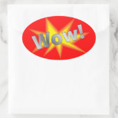 CARTOON WOW OVALE STICKER (Tas)
