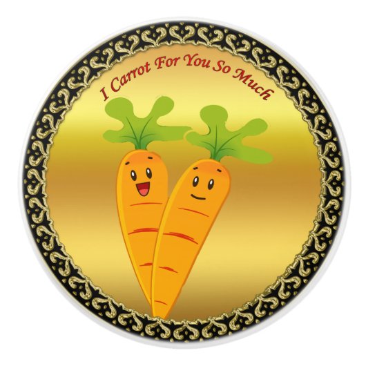 Cartoon wratten met grote ogen en een glimlach om keramische knop (Voorkant)