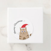 Cartoon xmas automerk met kerst bedankjes labels (In situ)