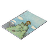 Cartoon yak over bergtop notitieboek (Linkerzijde)