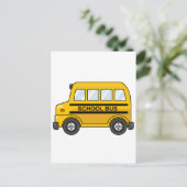 Cartoon Yellow en Black School Bus Briefkaart (Staand voorkant)