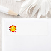 CARTOON YELLOW ORANJE RED SUNSHINE SYMBOOL LOGO ETIKET (Insitu)