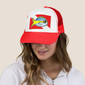 Cartoon Yellowtail Snapper Dive Flag Trucker Pet (In situ)