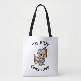 Cartoon yorkie boodschappentas tote bag