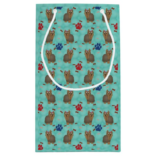 Cartoon Yorkshire Terrier Klein Cadeauzakje (Achterkant)