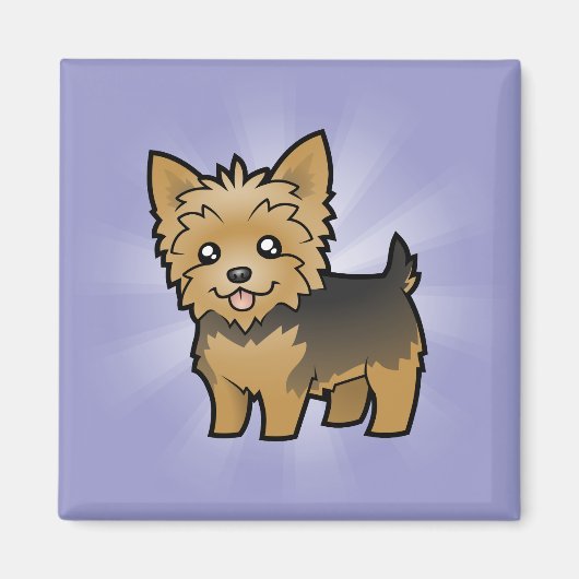 Cartoon Yorkshire Terrier (korte haar zonder buigi Magneet (Voorkant)