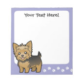Cartoon Yorkshire Terrier (korte haar zonder buigi Notitieblok (Voorkant)