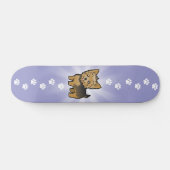 Cartoon Yorkshire Terrier (korte haar zonder buigi Skateboard (Horizontaal)