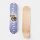 Cartoon Yorkshire Terrier (korte haar zonder buigi Skateboard (Voorkant)