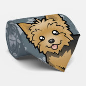 Cartoon Yorkshire Terrier (korte haar zonder buigi Stropdas (Opgerold)