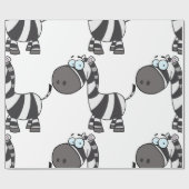 Cartoon Zebra Cadeaupapier (Vlak)