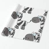 Cartoon Zebra Cadeaupapier (Uitgerold)
