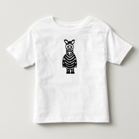 Cartoon Zebra Kinder Shirts (Voorkant)
