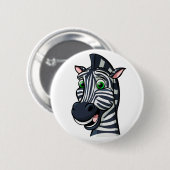 Cartoon Zebra Ronde Button 5,7 Cm (Voorkant /achterkant)