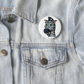 Cartoon Zebra Ronde Button 5,7 Cm (In situ)