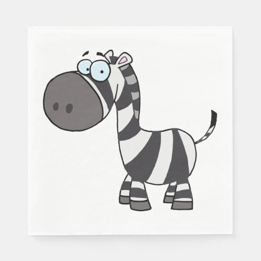 Cartoon Zebra Servet (Voorkant)
