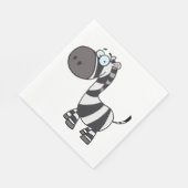 Cartoon Zebra Servet (Hoek)