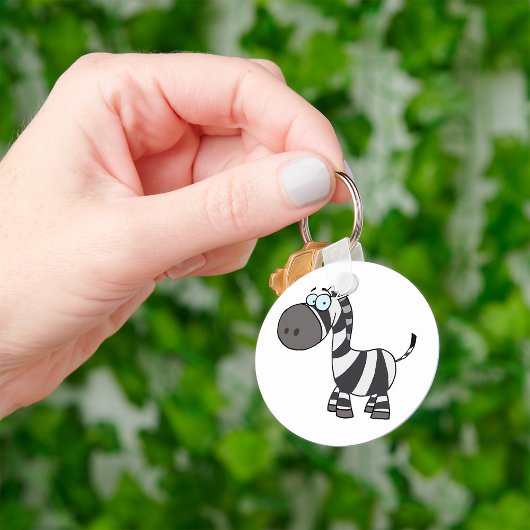 Cartoon Zebra Sleutelhanger